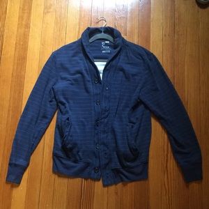 On the Byas Blue Cardigan